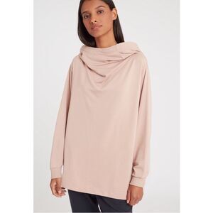 Cuyana French Terry Pima Cotton Ballet core Pink Hoodie Tunic Sweater Small